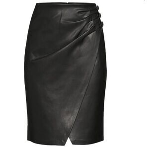 NWT TAHARI Black Embellished Draped Skirt - Size 6